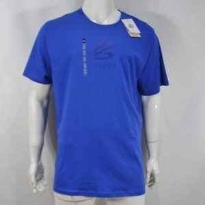 Under Armour Men's Curry Logo T shirt 2XL Loose fit Blue NWT